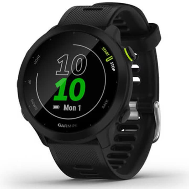 Smartwatch Garmin Forerunner 55, 42mm, GPS, Android/iOS, Black