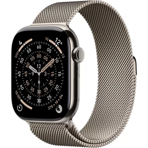 Apple Watch 11, GPS + Cellular, 42 mm, Natural Titanium Case, Natural Milanese Loop