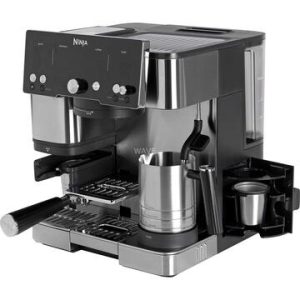 Espressor Ninja ES501EU, 1650 W, 2 duze de cafea, Negru/Argintiu