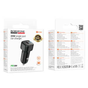 Încărcător auto Borofone  - Tip C - PD 20W Negru