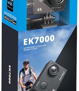 Akaso EK7000 32GB Cameră de Acțiune 4K Ultra HD Subacvatică (cu Carcasă) cu Ecran Tactil 2" și Wi-Fi Neagră