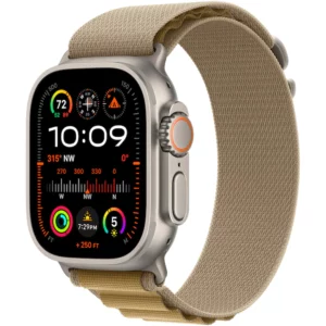 Apple Watch Ultra 2, GPS, Cellular, Carcasa Natural Titanium 49mm, Tan Alpine Loop - Large