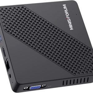 Mini PC MINIS FORUM fără ventilator, Windows 10, 4 GB DDR4 / 64 GB, procesor eMMC Intel Celoren N4020, mini computer desktop, conexiune HDMI și VGA, Wi-Fi Dual Band 2.4+5.0 GHz, BT, USB 3.0 * 3