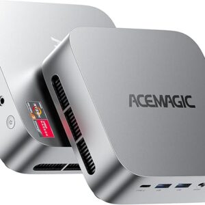 Mini PC ACEMAGICIAN Kron Mini K1, AMD Ryzen 4300U (până la 3.7GHz), 16GB DDR4 256GB SSD M.2 2280, Mini Computer Desktop Dual Ethernet, 4K UHD, Birou