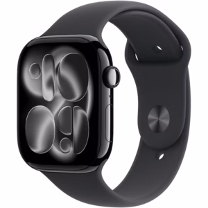 Apple Watch 11 GPS + Cellular, Carcasa Jet Black Aluminium 42mm, Black Sport Band - S/M