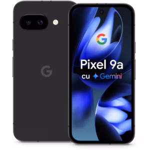 Telefon mobil Google Pixel 9a, 256GB, 8GB RAM, 5G, Obsidian